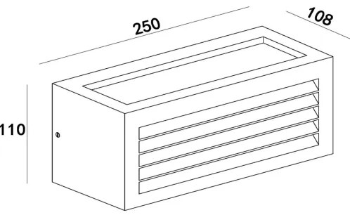 Lucide 27853/01/97 - Kültéri fali lámpa DIMO 1xE27/18W/230V IP54