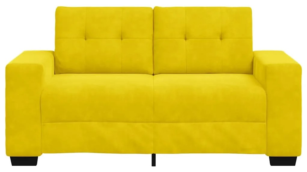 sárga bársony loveseat kanapé 120 cm
