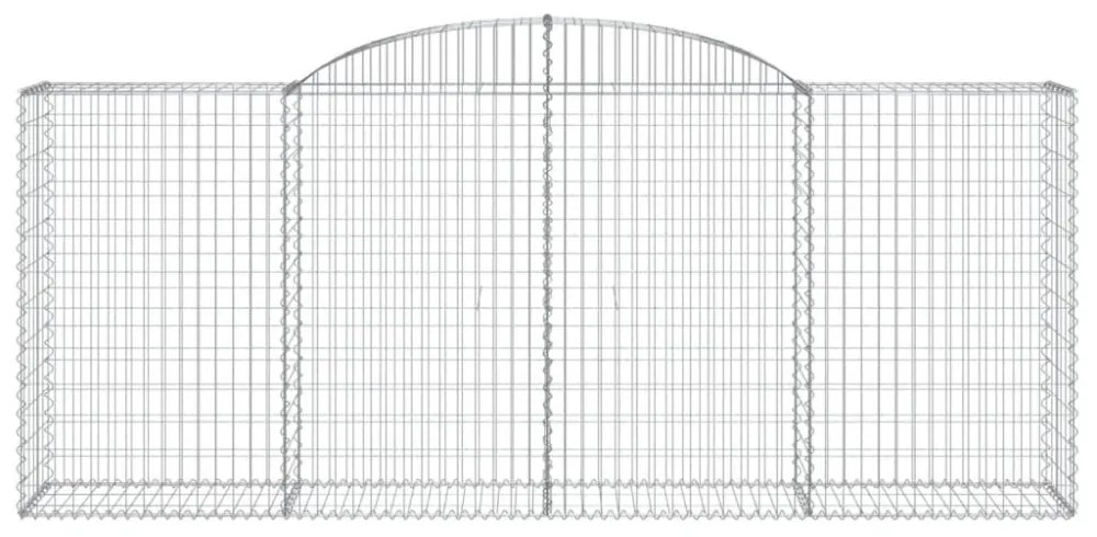 8 db íves horganyzott vas gabion kosár 300x50x120/140 cm
