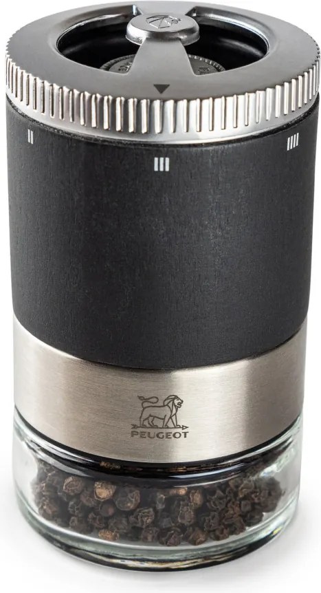 Maestro grafit színű borsőrlő, 11 cm, fa és acél