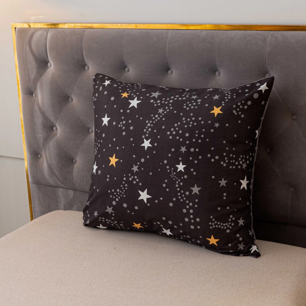Flanel mikroszálas ágyneműhuzat STELLAR sötétszürke Ágyneműhuzat mérete: 70 x 90 cm | 140 x 200 cm