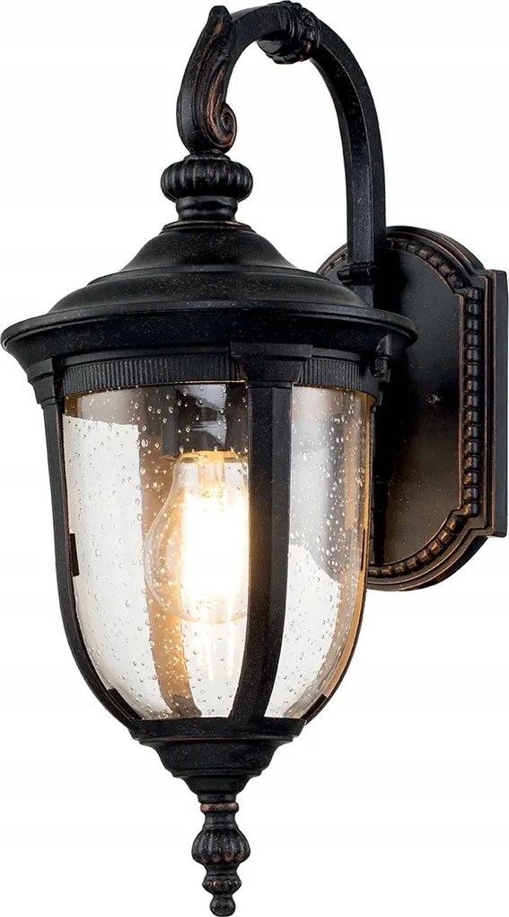 Kültéri kerti fali lámpa klasszikus öregített barna Elstead