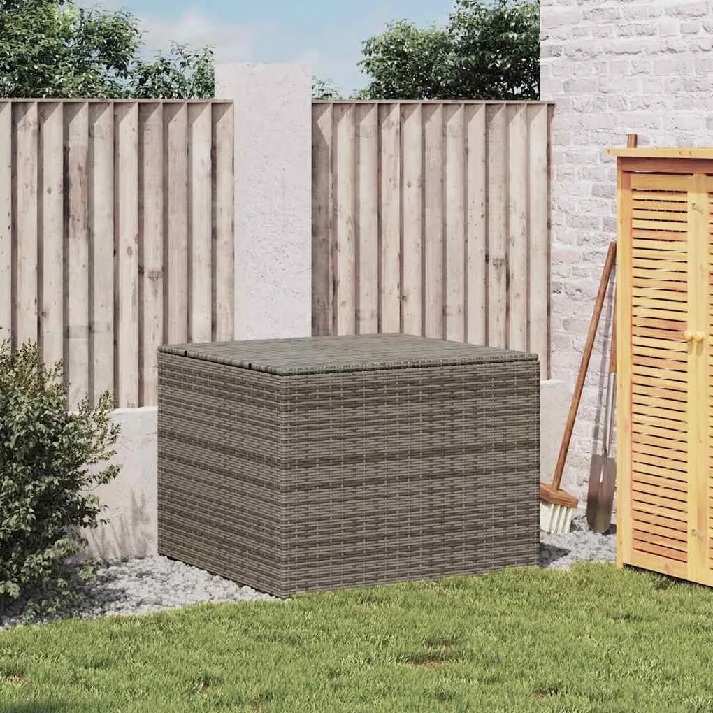 vidaXL szürke polyrattan kerti tárolóláda 291 L