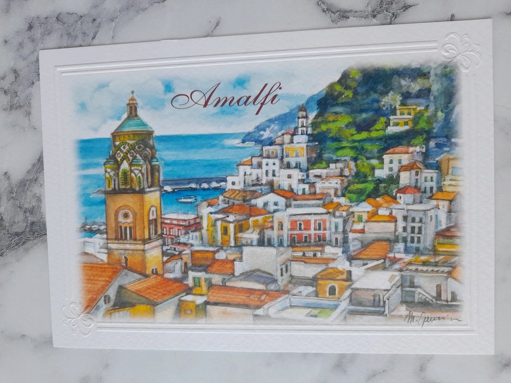 Grafika Keret Olaszország Italia Amalfi 2
