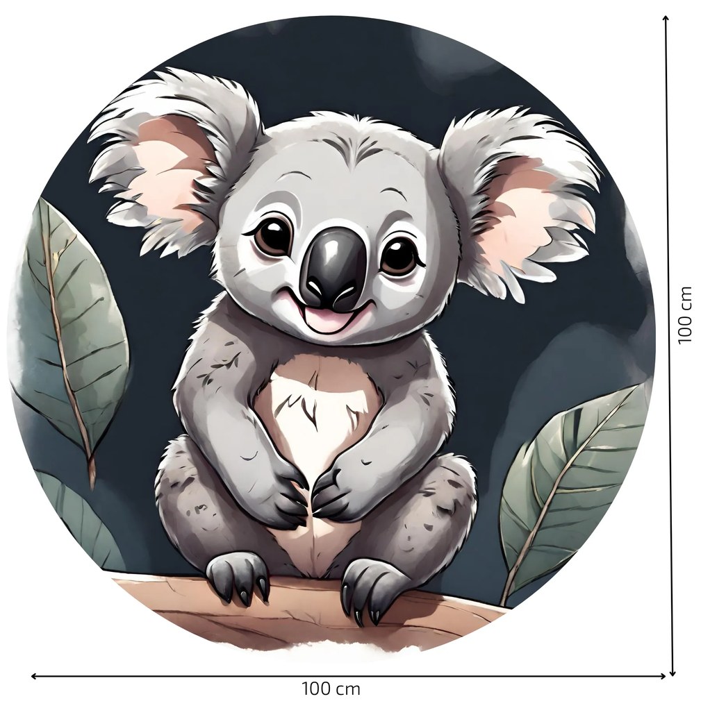 PIPPER. Kör alakú falmatrica "Koala" Méret: 100cm