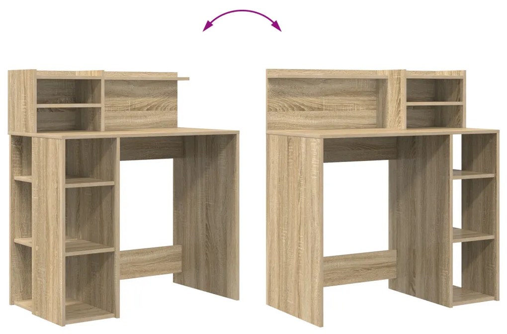 Tárolós íróasztal Sonoma tölgy 90x48x101.5 cm Mérnökfa