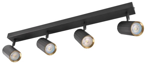 spotlámpa NICEA 4xGU10/10W/230V fekete