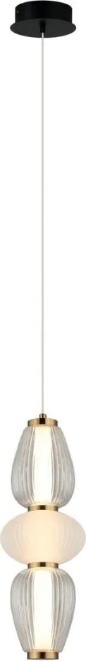 ITALUX PND-74937-3-BK GASTEL Modern Led Függesztett Lámpa Fehér, Fekete, Átlátszó LED IP20