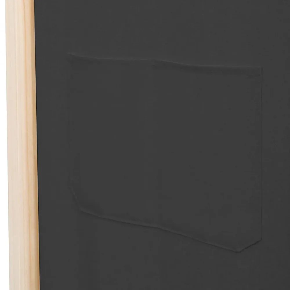 szürke 4-paneles szövetparaván 160 x 170 x 4 cm