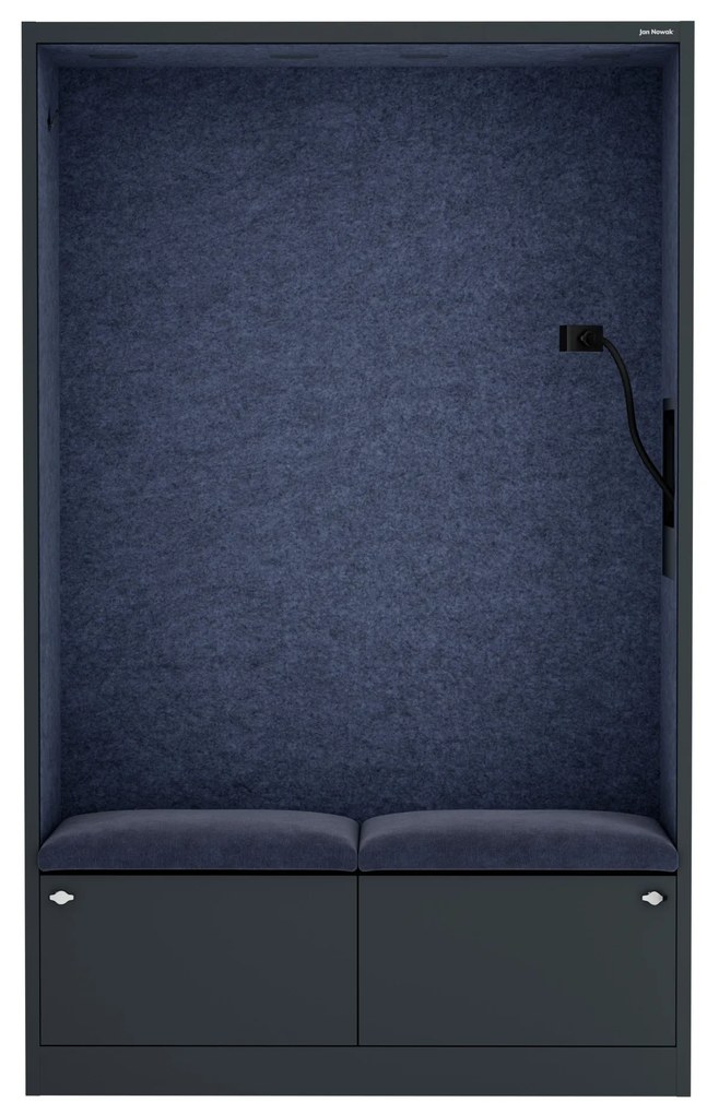Sally 1150mm korpus Antracytowy - siedzisko Granatowy