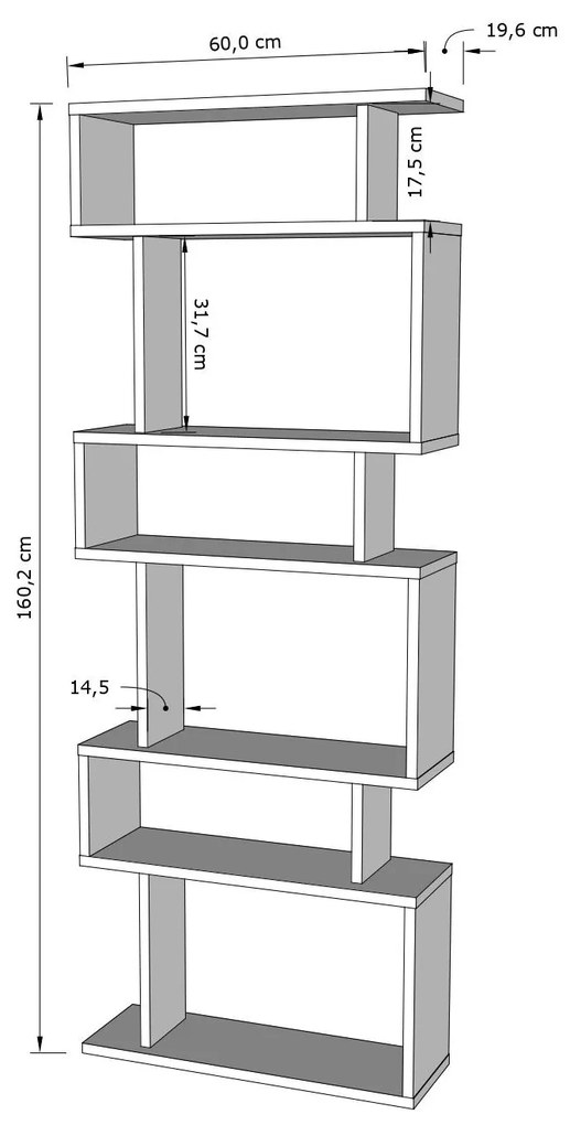 Regál Sepuli (fehér + tölgy) . 1092828