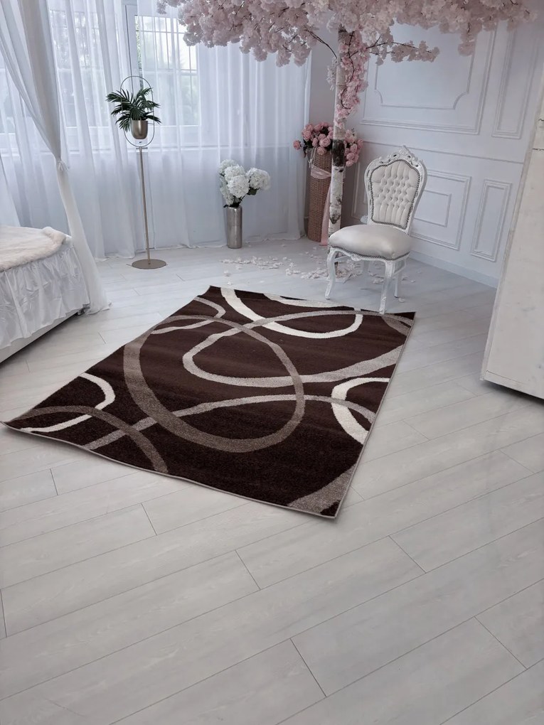 Nora 6926 barna modern szőnyeg 160x230 cm