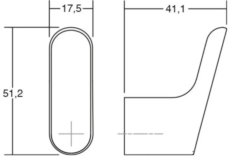 Fogas  Viefe LUV fém, matt fehér EI