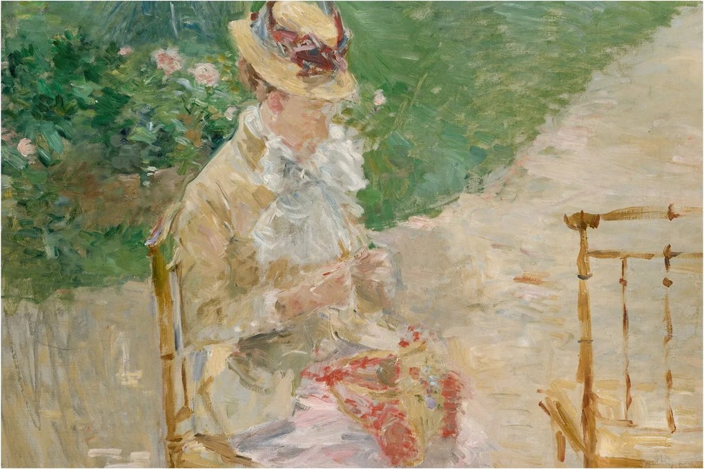 Kép - Berthe Morisot, Young Woman Knitting, reprodukciók (90x60 cm)
