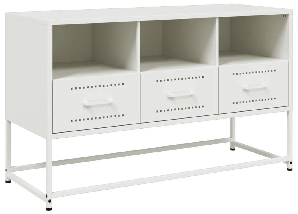 fehér acél TV-szekrény 100,5x39x60,5 cm