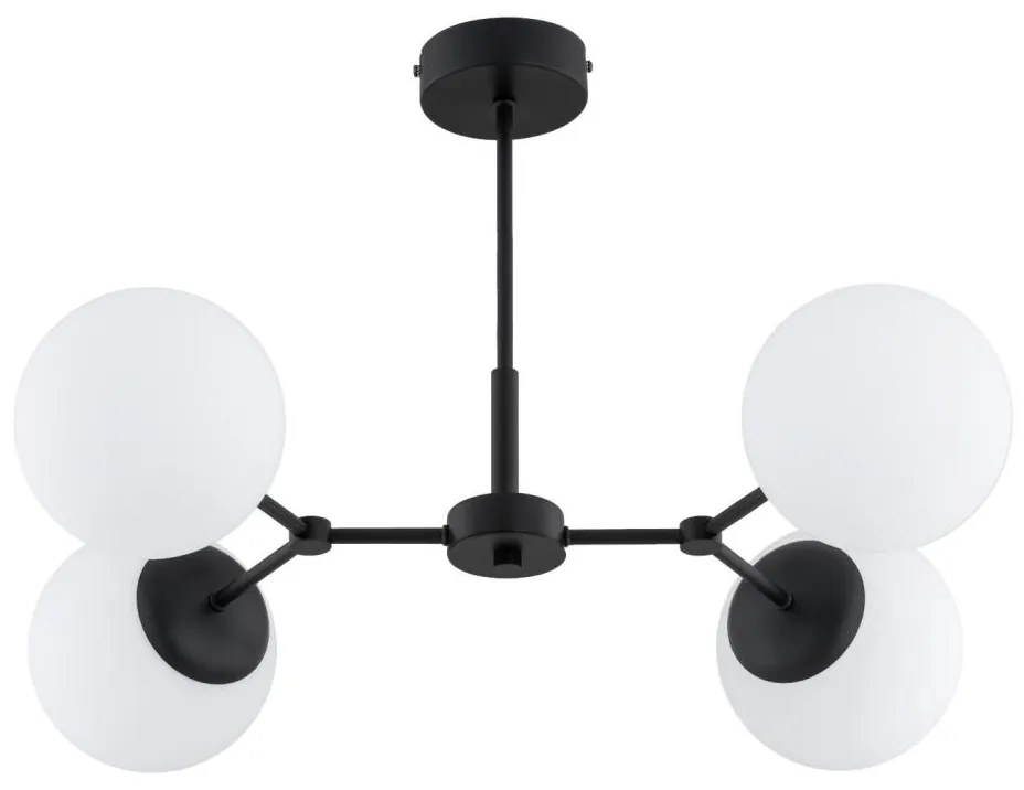 Csillár rúdon FOTON 4xE14/10W/230V fekete