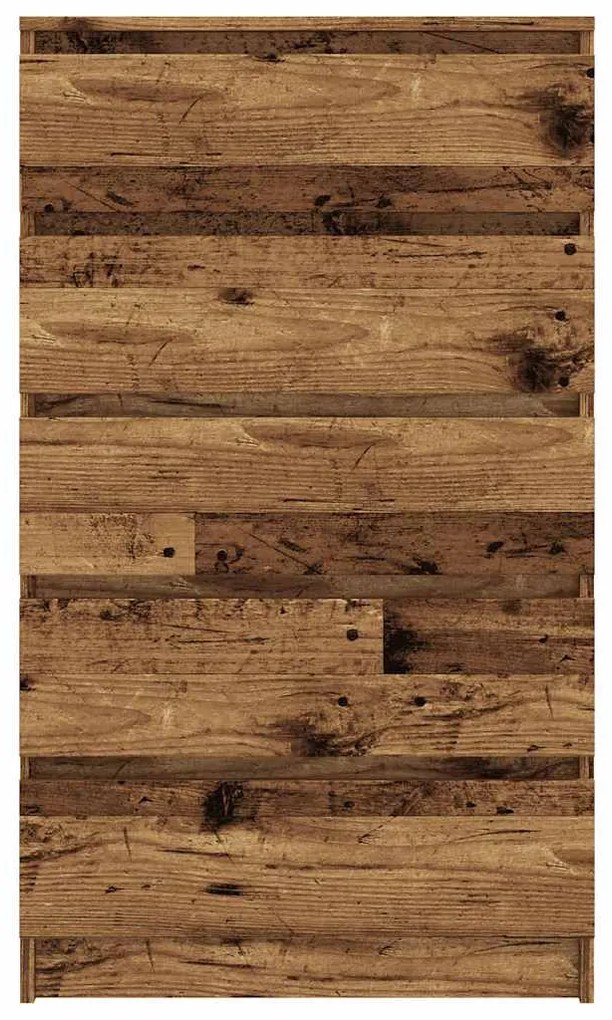 antik fa színű szerelt fa fiókos szekrény 60 x 36 x 103 cm