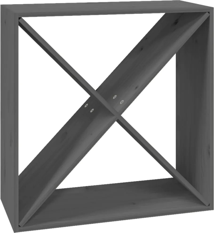 vidaXL szürke tömör fenyőfa borszekrény 62x25x62 cm