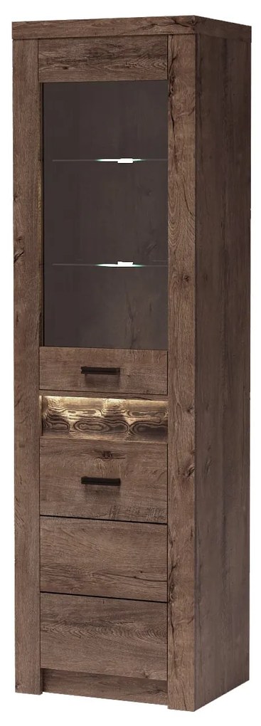 Vitrin Indie 04 (LED világítással) (sötét kőris). 1057761