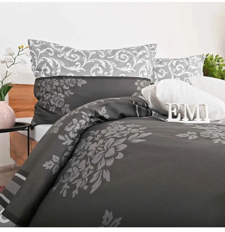 EMI Natura szürke pamut ágyneműhuzat, A standard egyszemélyes ágy szett tartalma: 1x 140x200 + 1x 70x90