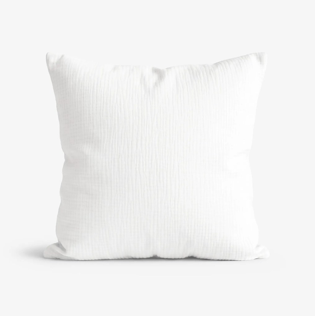 Goldea muszlin párnahuzat - fehér 40 x 40 cm