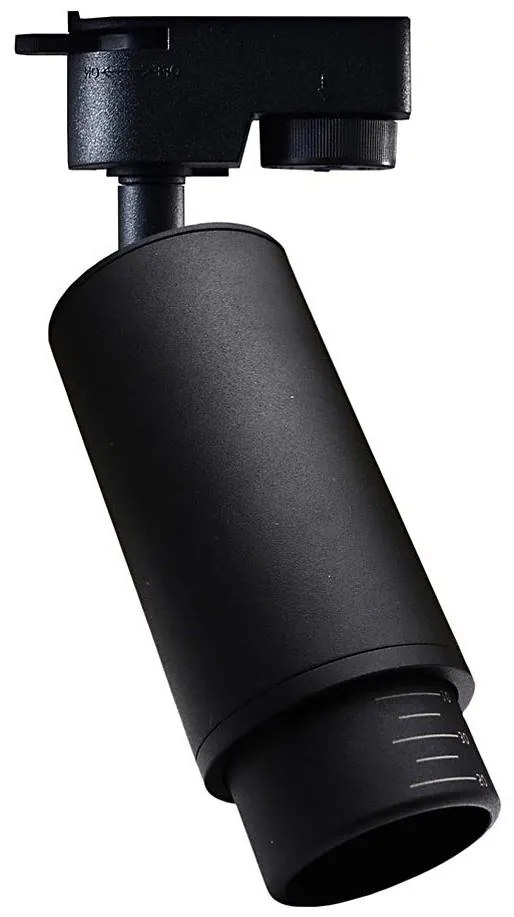 MICA 1xGU10/25W fekete 1-fázisú spot világítás sínrendszerhez