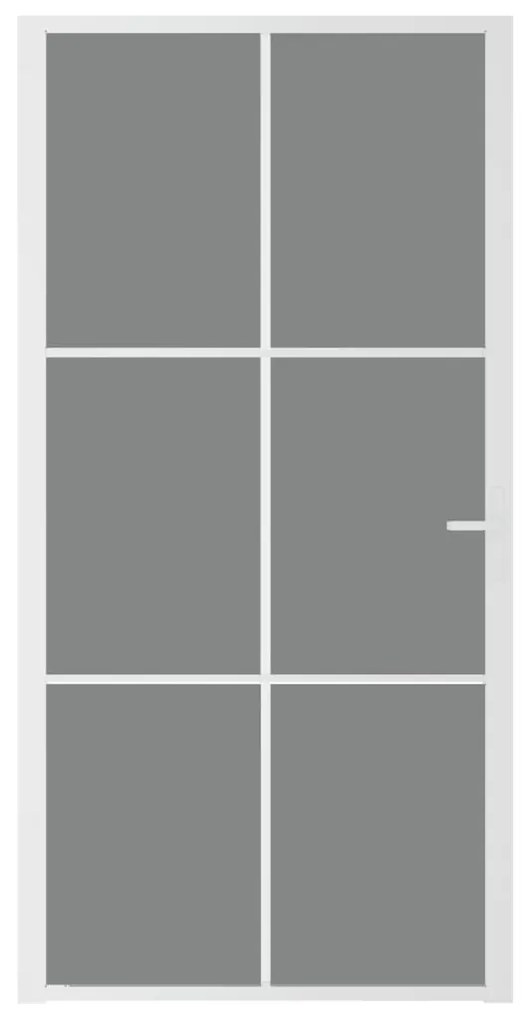 Fehér ESG üveg és alumínium beltéri ajtó 102,5 x 201,5 cm