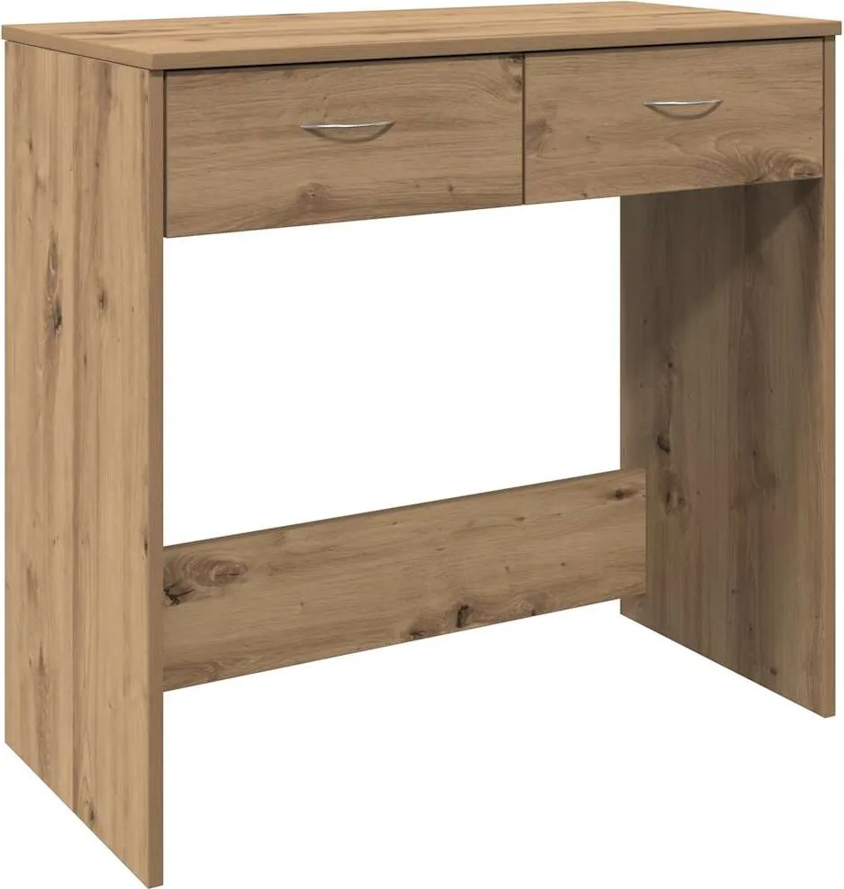 vidaXL kézműves tölgy színű szerelt fa íróasztal 80 x 40 x 75 cm