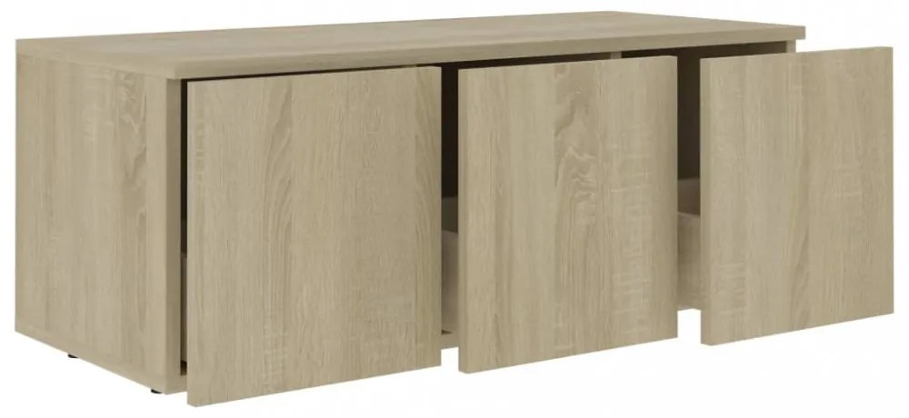 sonoma tölgy színű szerelt fa TV-szekrény 80 x 34 x 30 cm