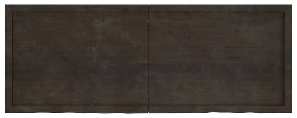 sötétbarna kezelt tömör tölgyfa asztallap 160x60x(2-4) cm
