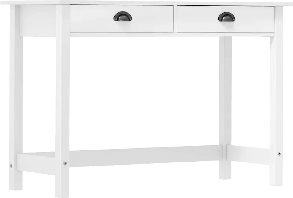vidaXL Hill 2 fiókos tömör fenyőfa tálalóasztal 110 x 45 x 74 cm