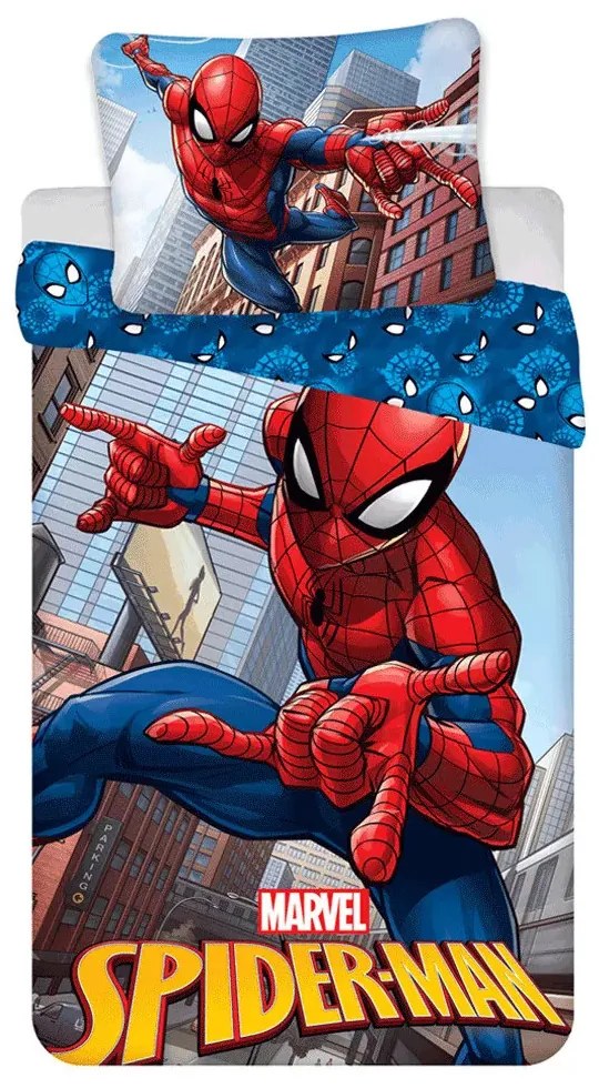 Pókember City Glider ágyneműhuzat 140×200cm, 70×90 cm