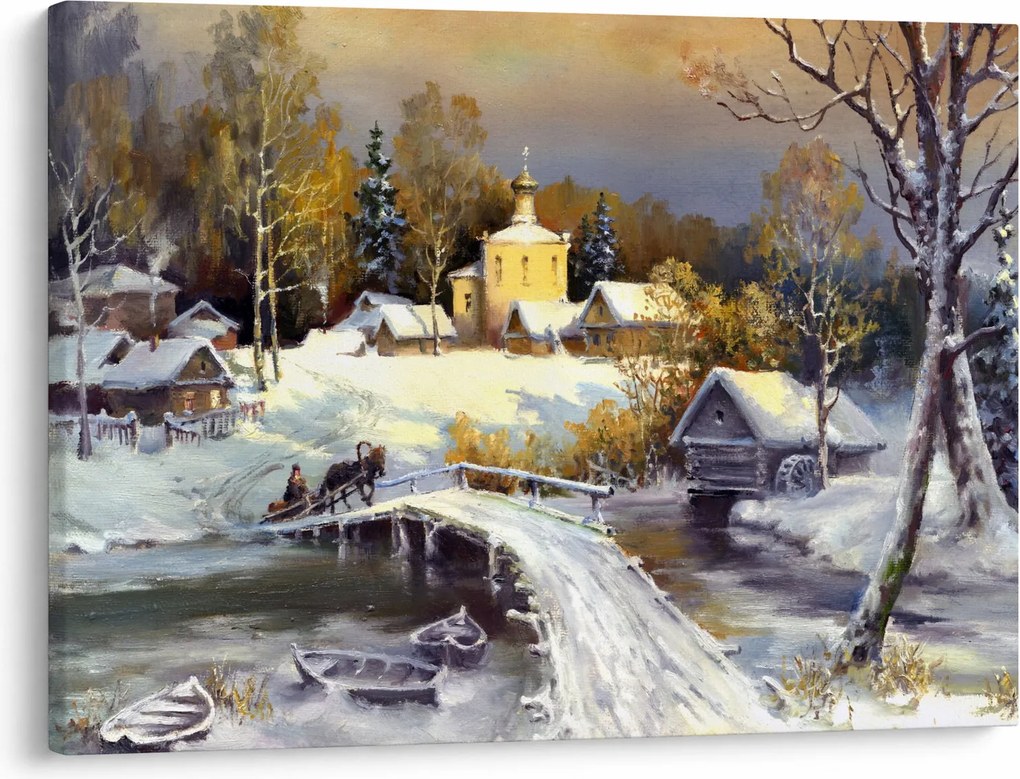 Kép - téli város (70x50 cm)