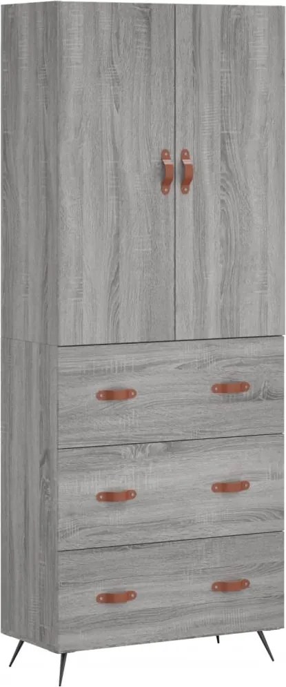 vidaXL szürke sonoma szerelt fa magasszekrény 69,5 x 34 x 180 cm