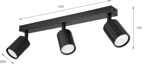 Brilagi - Spotlámpa CRISPINA 3xGU10/10W/230V fekete