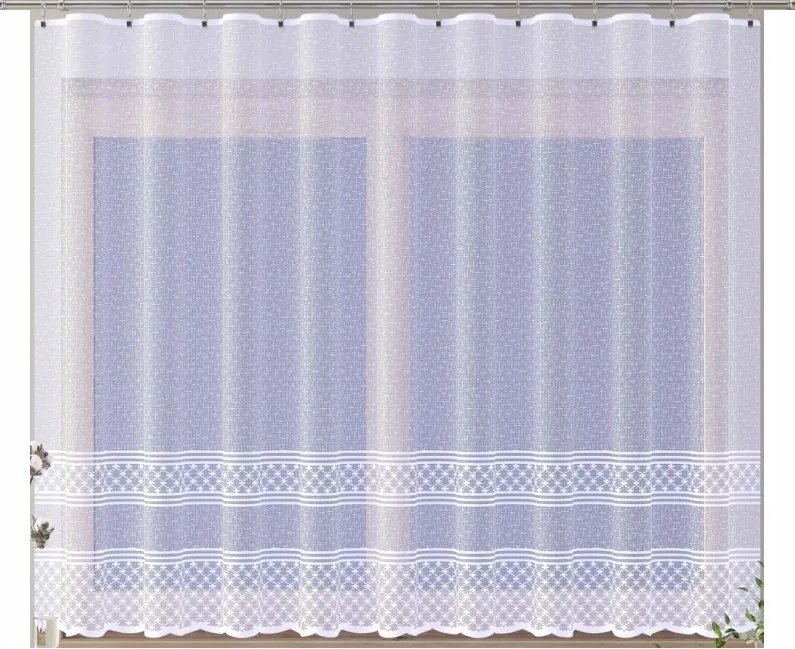 Mg Függöny jacquard 628/147 Fehér 250x180cm kész M szalaggal