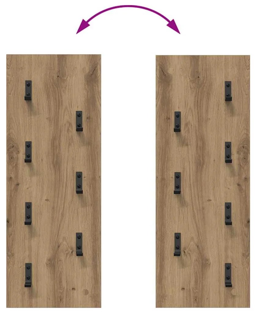 Fali Kabáthorog kézműves tölgy 30 x 1.5 x 80 cm Faanyag