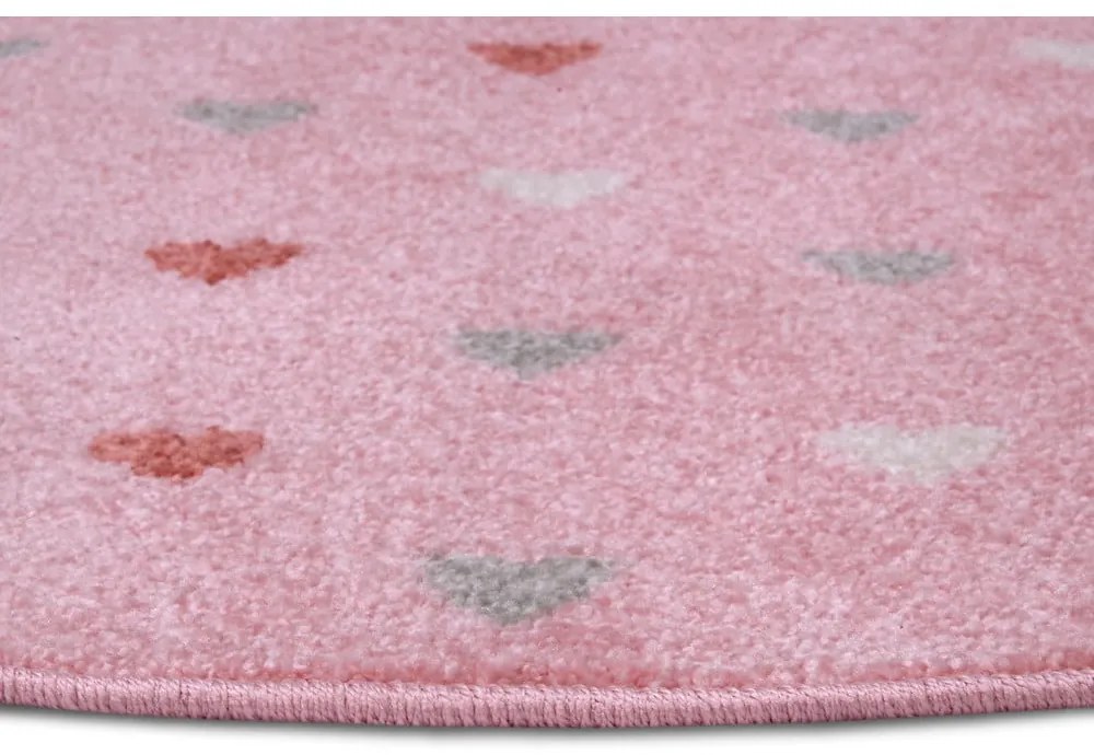 Rózsaszín gyerek szőnyeg ø 100 cm Little Hearts – Hanse Home