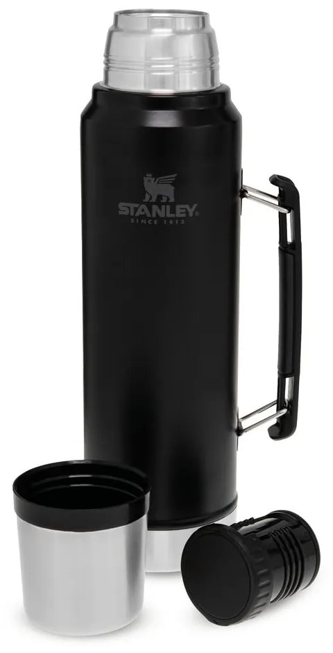 Fekete termosz bögrével 1 l – Stanley