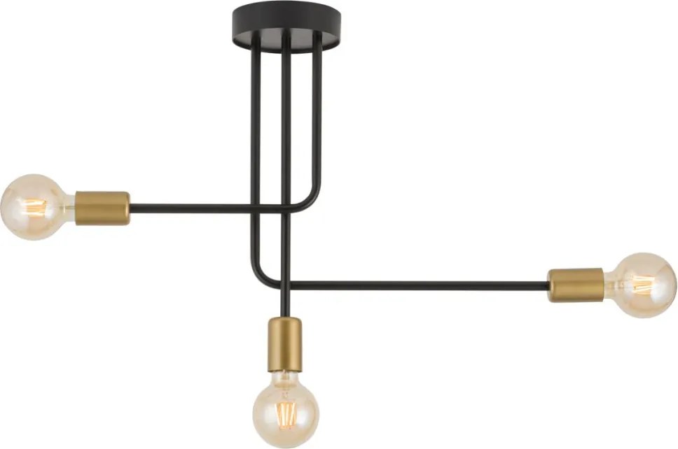 SIGMA LIGHTING 32380 GINO Mennyezeti Csillár Fekete, Arany E27 IP20