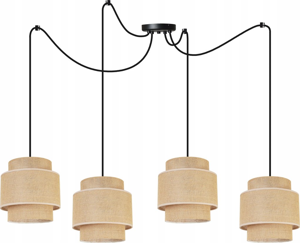 Mennyezeti Lámpa Lógó Csillár Loft Pók Lámpaernyő Boho Juta Szoba