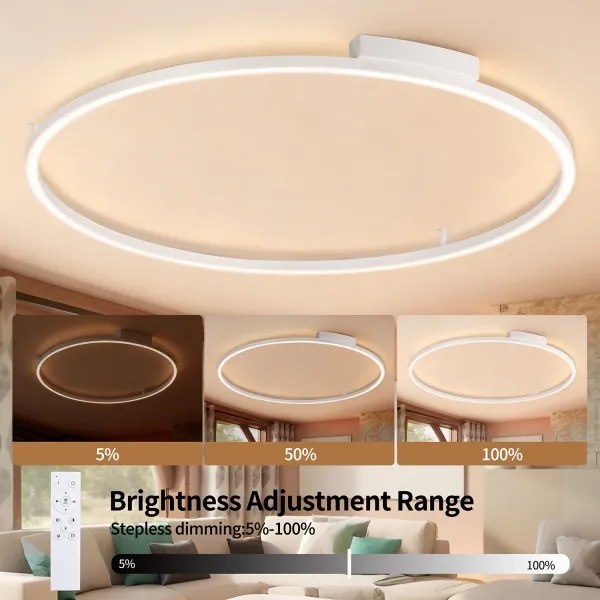 Brilagi - PORTOFINO LED dimmelhető lámpatest LED/85W/230V Ø 120 cm fehér + távirányító