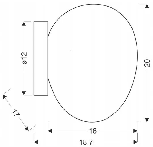 Fali lámpa STONES 1xE27/40W/230V