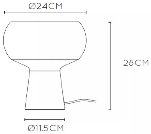 Lucide 05540/01/30 - Asztali lámpa FARRIS 1xE27/25W/230V fekete