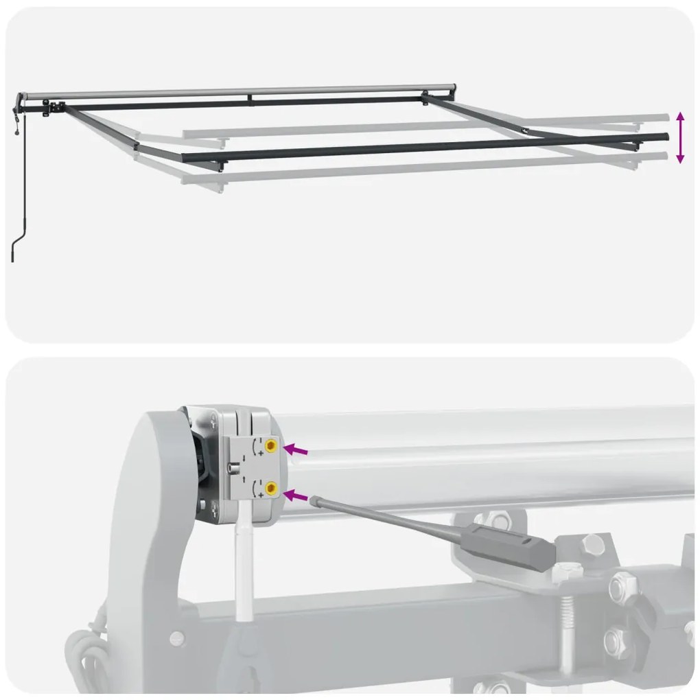 Automatikus Behúzható Napellenző Többszínű Csík 300x250 cm