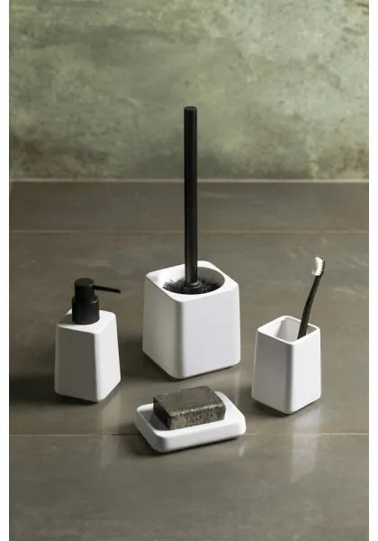 Sapho - 4 részes fürdőszobai szett, fehér/fekete