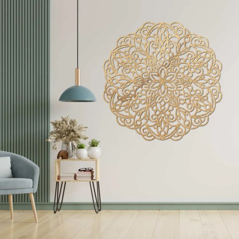 Fából készült mandala, falfestmény | TERRONY