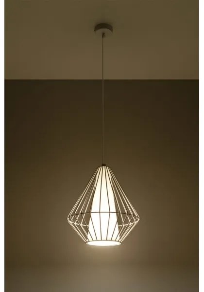 Csillár zsinóron DEMI 1xE27/60W/230V fehér