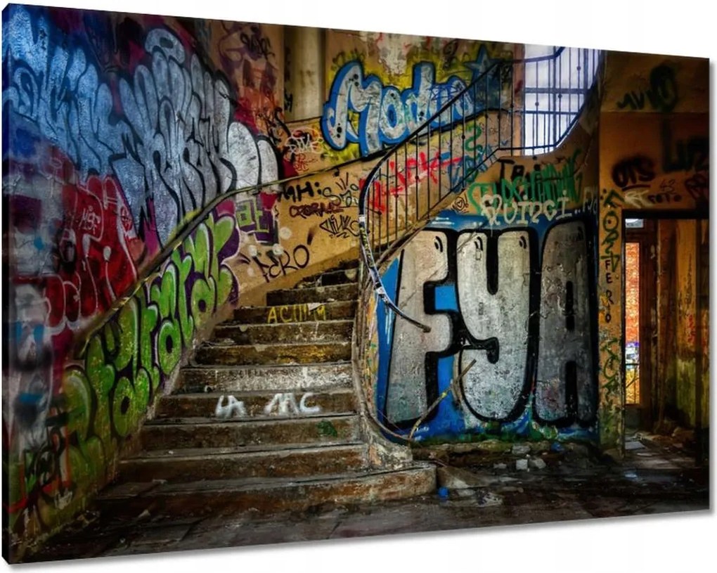 Festmények 100x70 Graffiti falfestmények