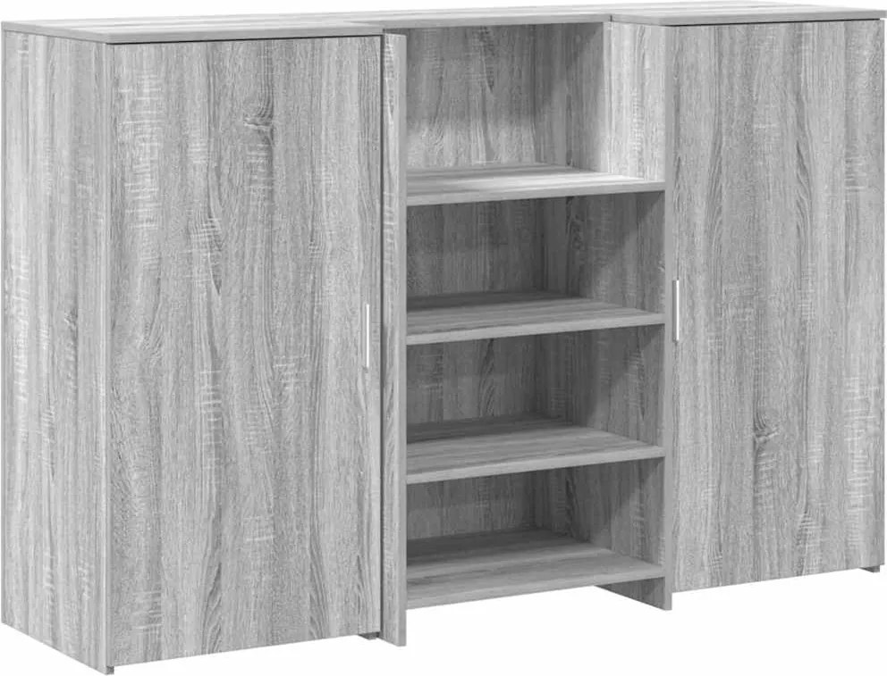 vidaXL recepciós pult szürke sonoma 155x50x103,5 cm szerelt fa